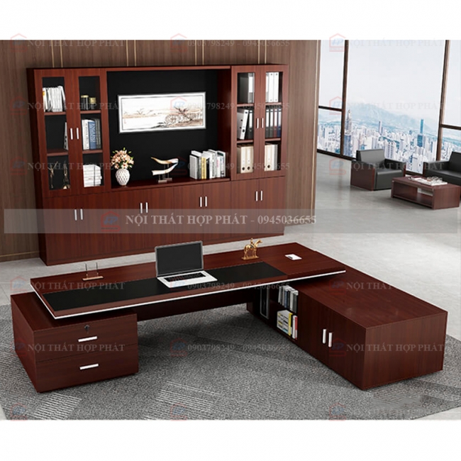 Bàn Làm Việc Cao Cấp Gỗ Thiết Kế BLVCCG003